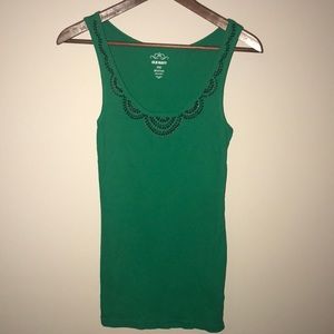 Old Navy sz. M green beaded tank
